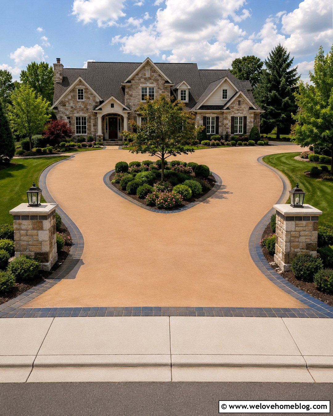 Tan Driveway Paint With Charcoal Border - 20 Driveway Paint Colors Ideas