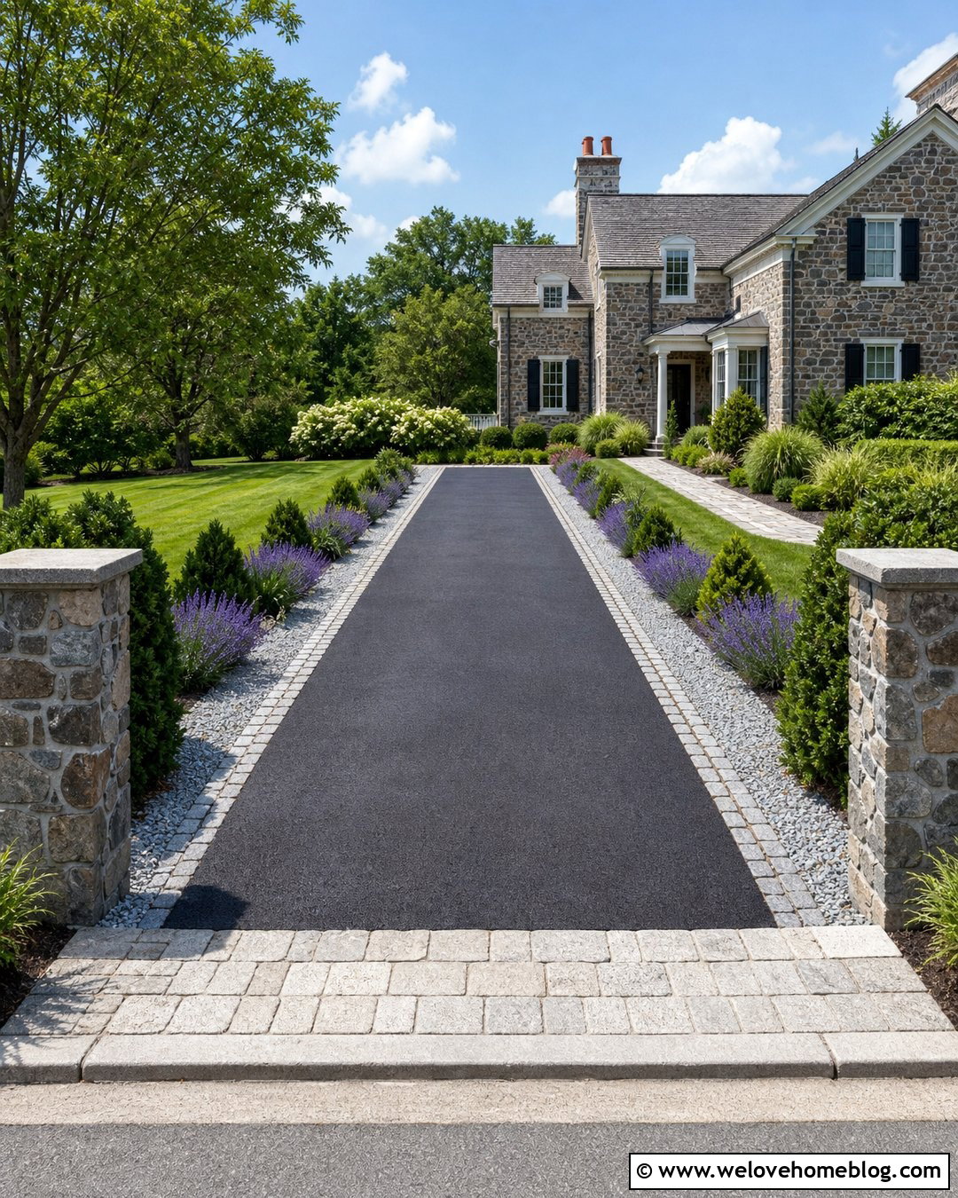 Tarmac And Gravel Driveway With Granite Setts - 20 Tarmac And Gravel Driveway Ideas