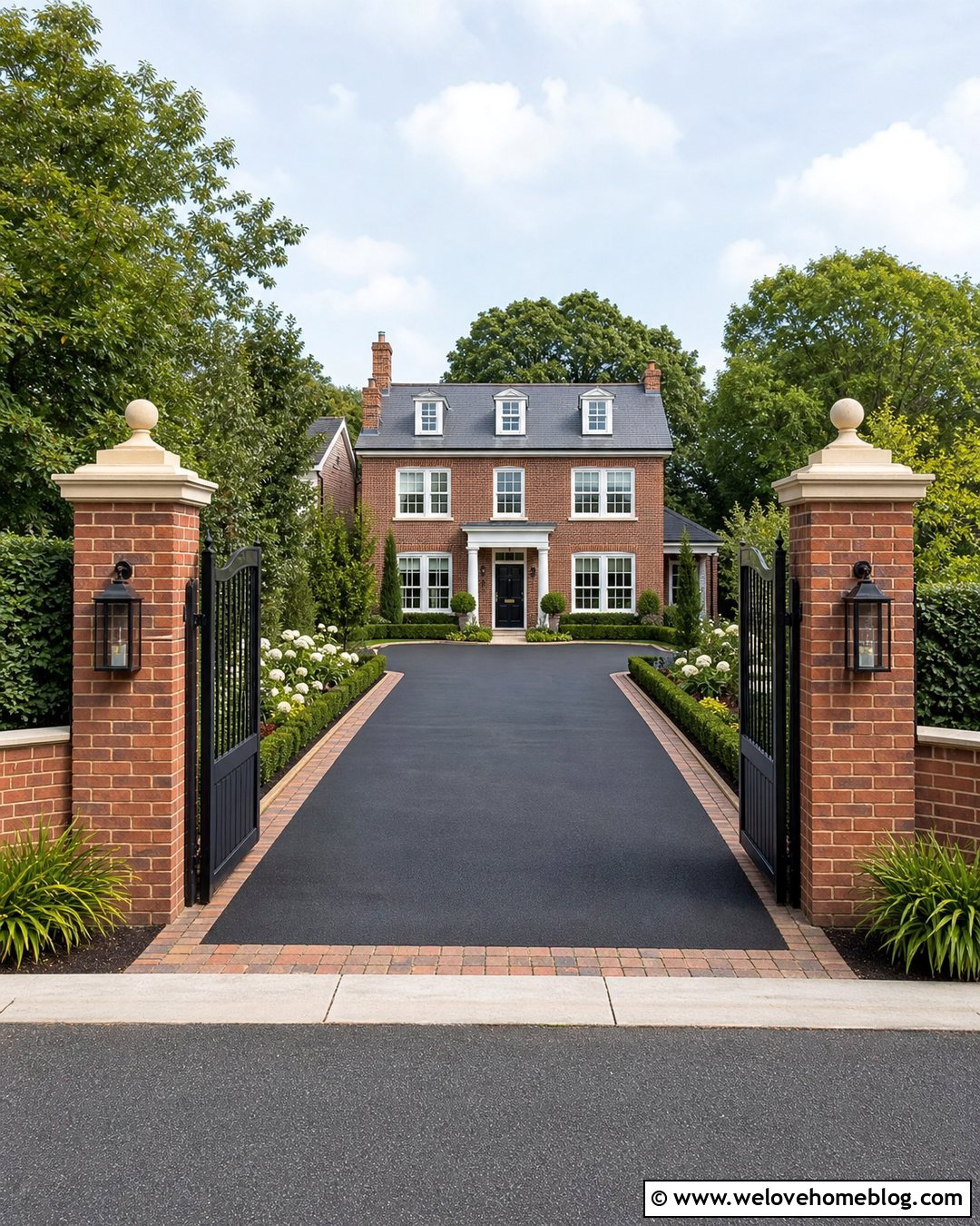 Tarmac Driveway With Brick Gate Pillars - 20 tarmac driveway designs ideas