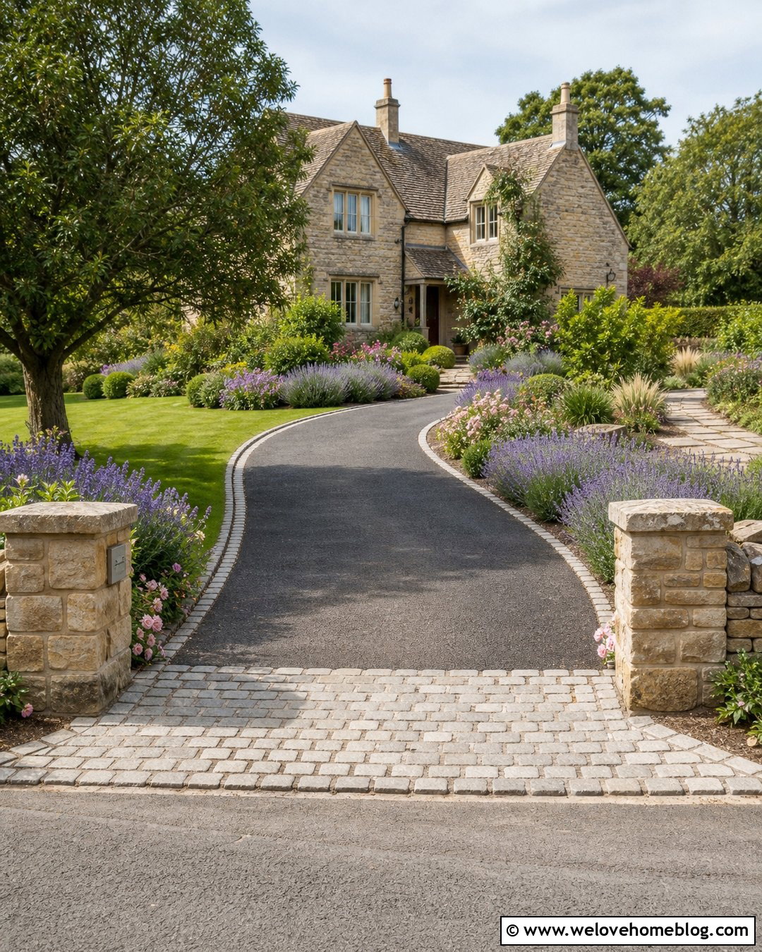 Tarmac Driveway With Cobblestone Border - 20 Tarmac Driveway With Border Ideas
