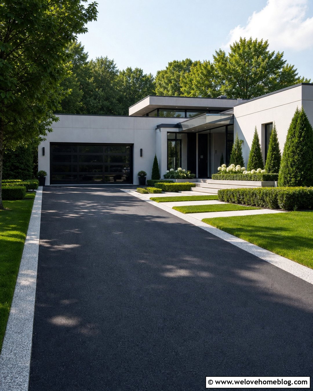 Tarmac Driveway With Concrete Curb Border - 20 Tarmac Driveway With Border Ideas