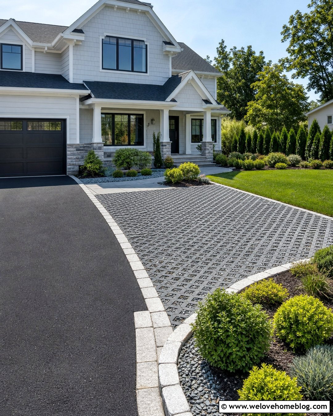 Tarmac Driveway With Gravel Grid Extension - 20 Tarmac And Gravel Driveway Ideas