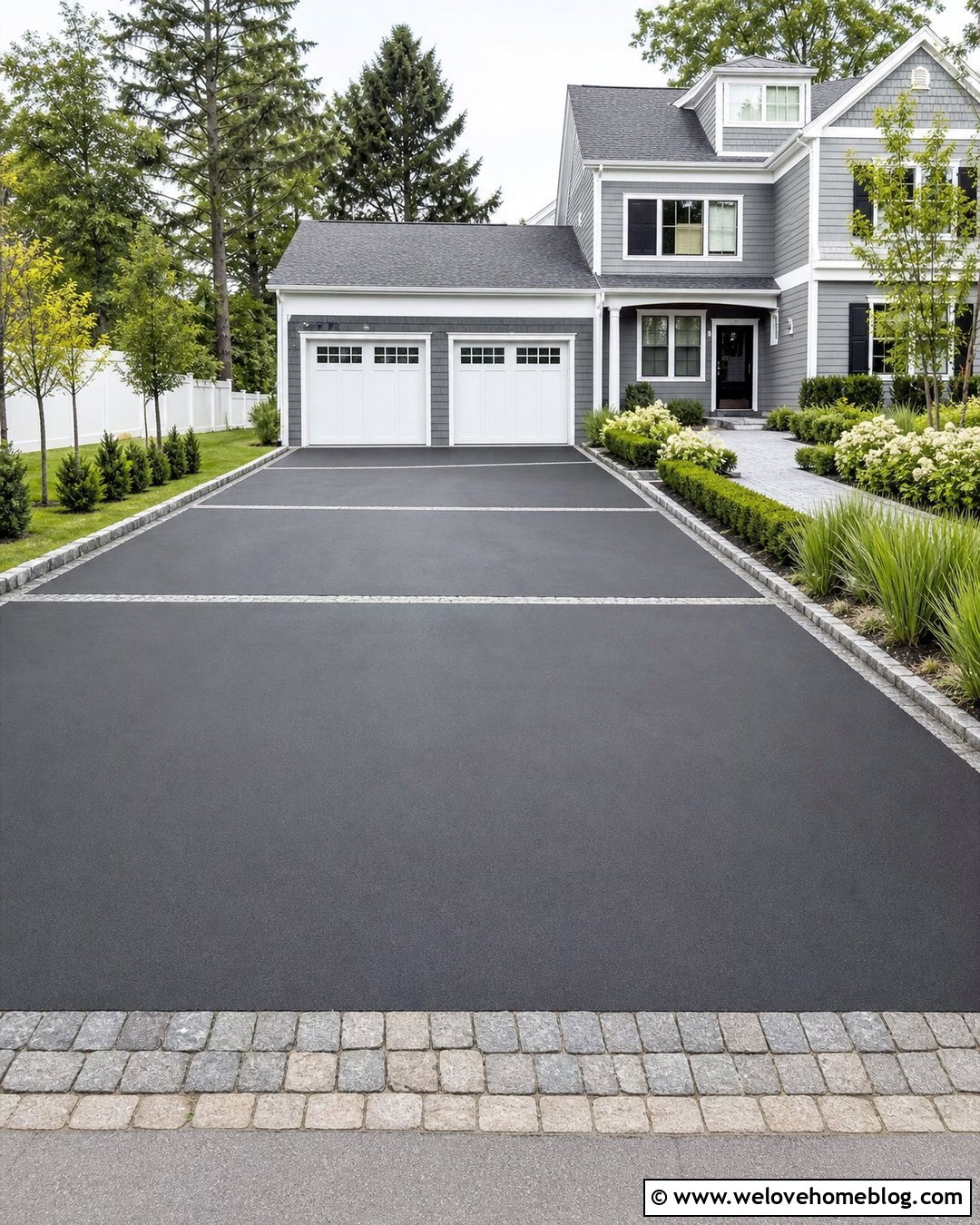 Tarmac Driveway With Gray Gravel Strips - 20 Tarmac And Gravel Driveway Ideas