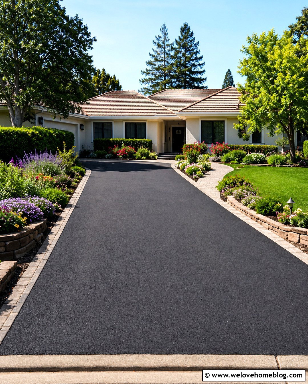 Tarmac Driveway With Raised Flower Beds - 20 Tarmac Driveway Curb Appeal Ideas
