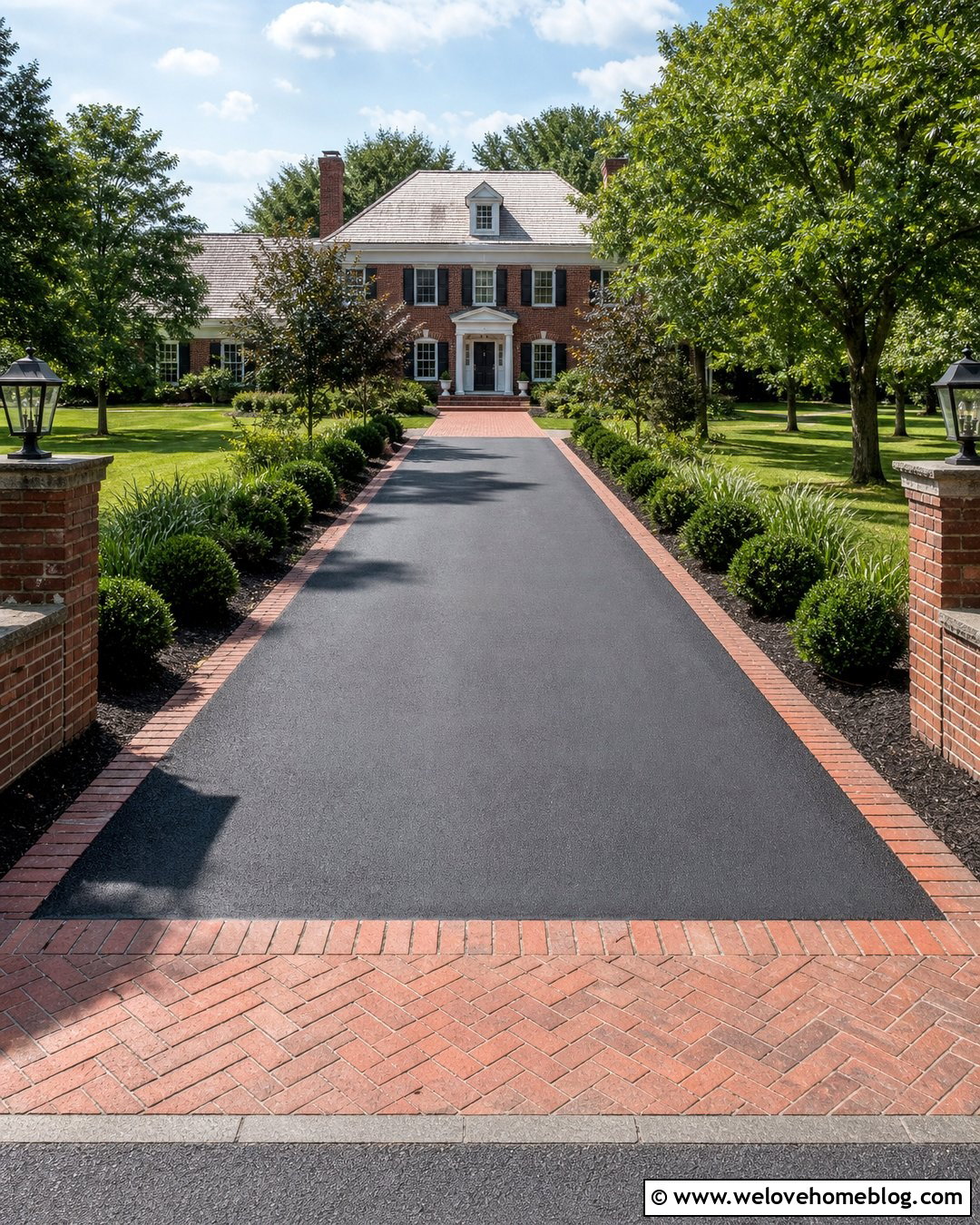 Tarmac Driveway With Red Brick Border - 20 tarmac driveway designs ideas