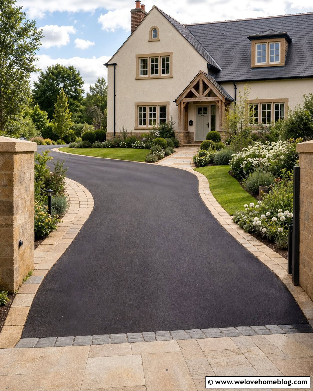 Tarmac Driveway With Sandstone Border - 20 Tarmac Driveway With Border Ideas
