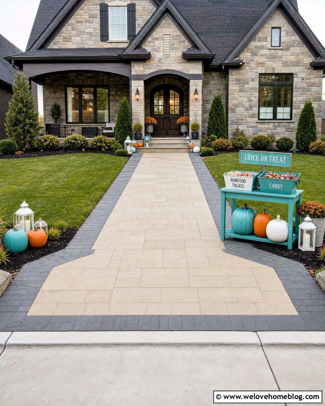 Teal Pumpkin Trick Or Treat Driveway - 25 Trick Or Treat Driveway Ideas