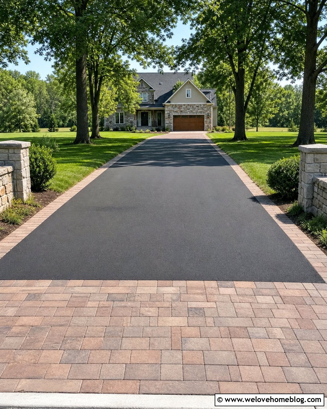 Techo Bloc Paver And Asphalt Driveway - 20 Techo Bloc Driveway Pavers Ideas