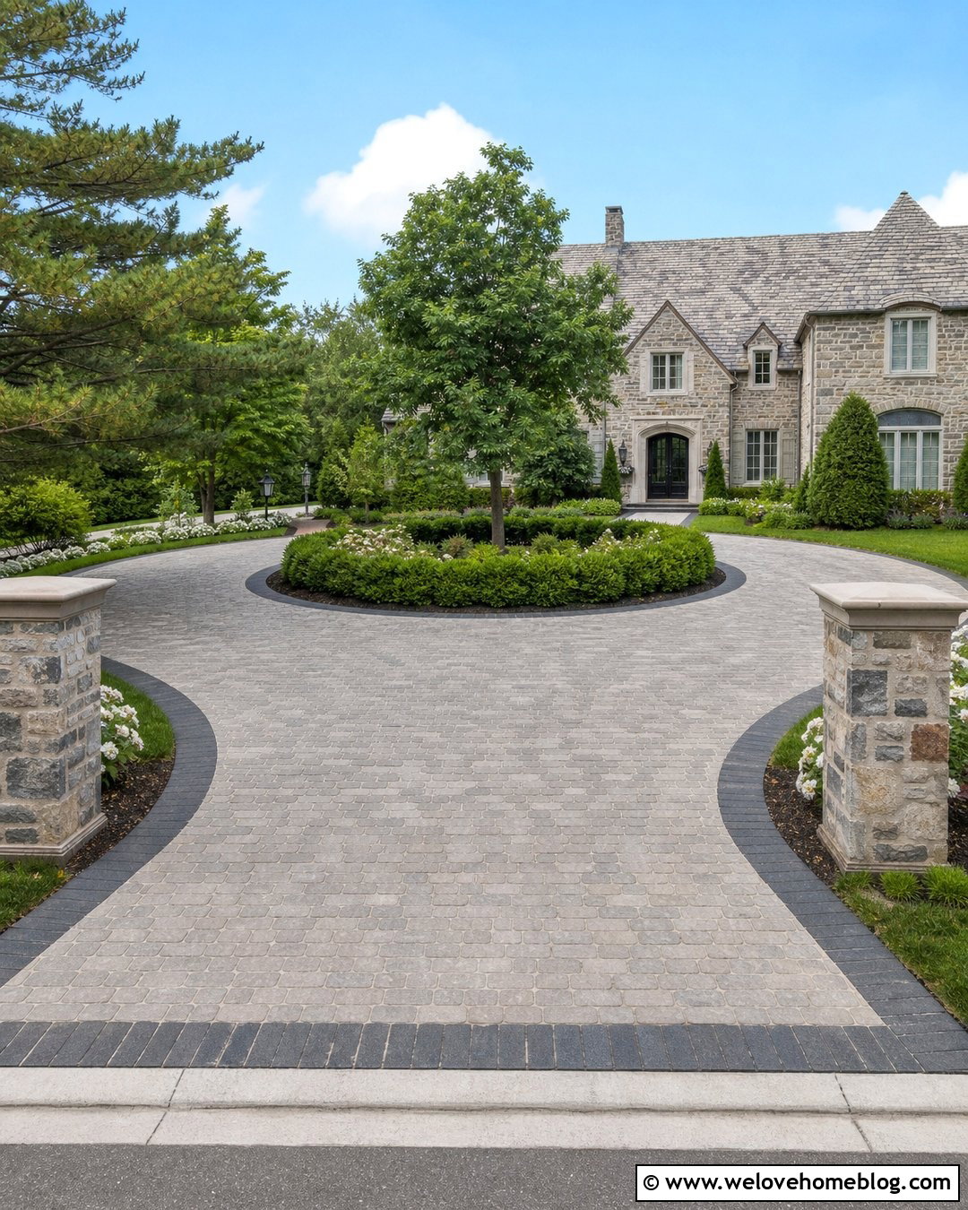 Techo Bloc Villagio Circular Driveway - 20 Techo Bloc Driveway Pavers Ideas