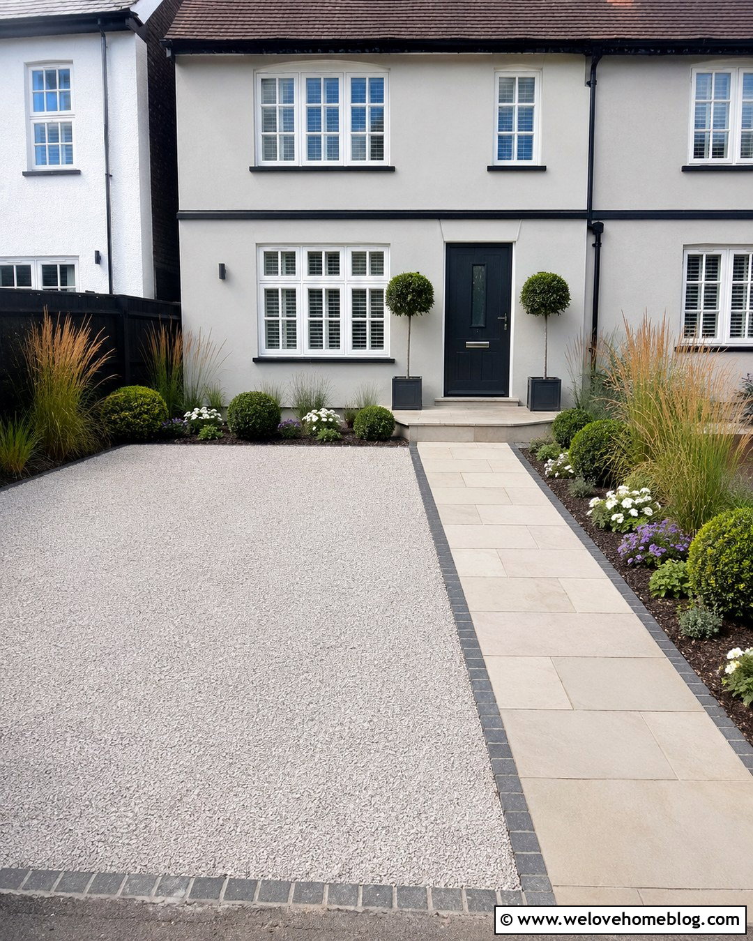 Terraced House Driveway With Porcelain Path - 20 Terraced House Driveway Ideas
