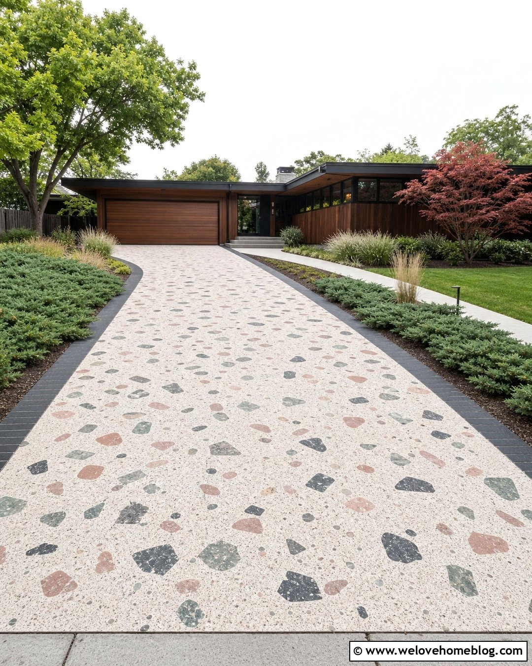 Terrazzo Driveway With Large Marble Chips - 20 Terrazo Driveway Ideas