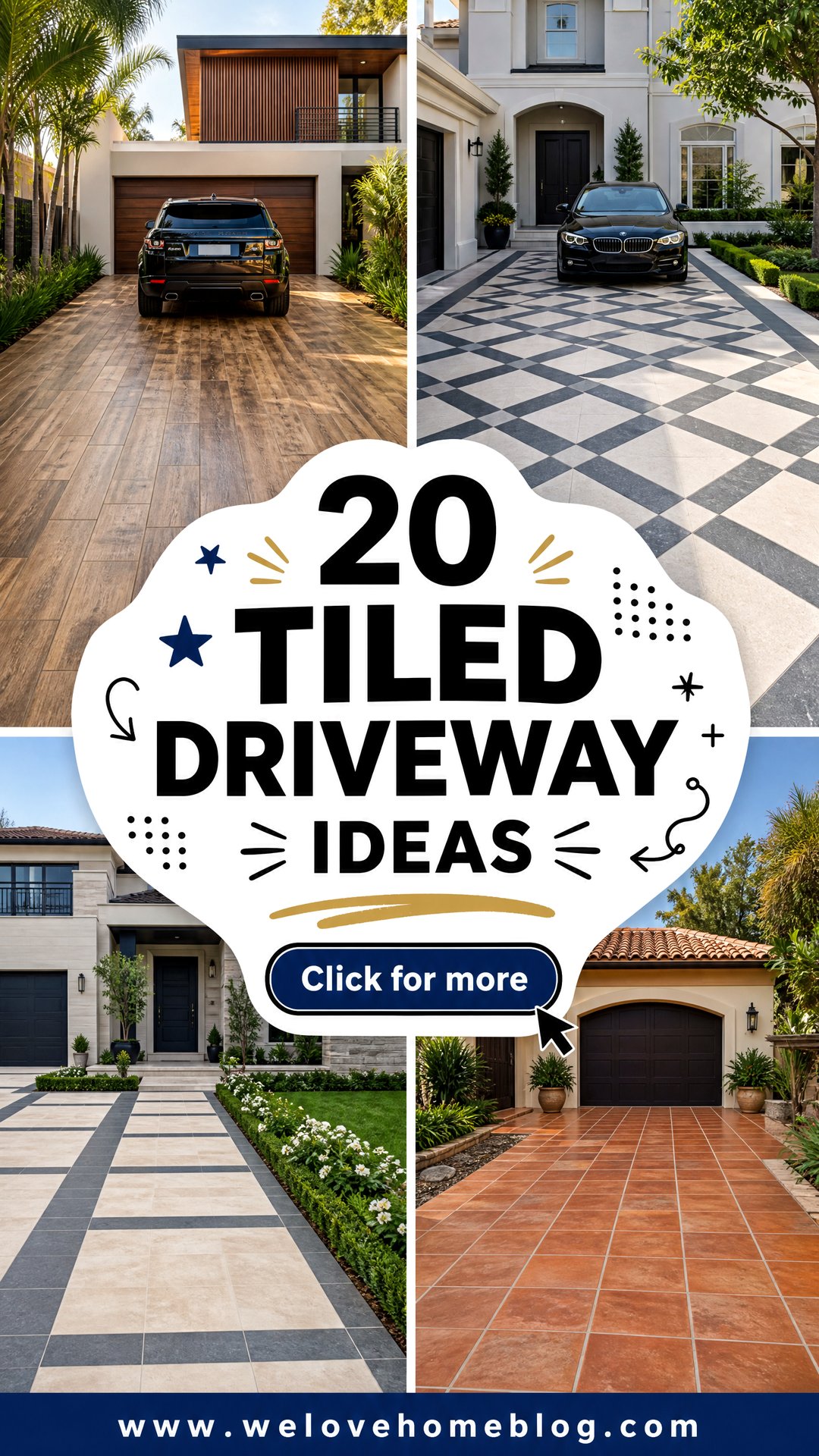 20 Tiled Driveway Ideas for a Fresh High-End Entrance - 20 Tiled Driveway Ideas for a Fresh, High-End Entrance