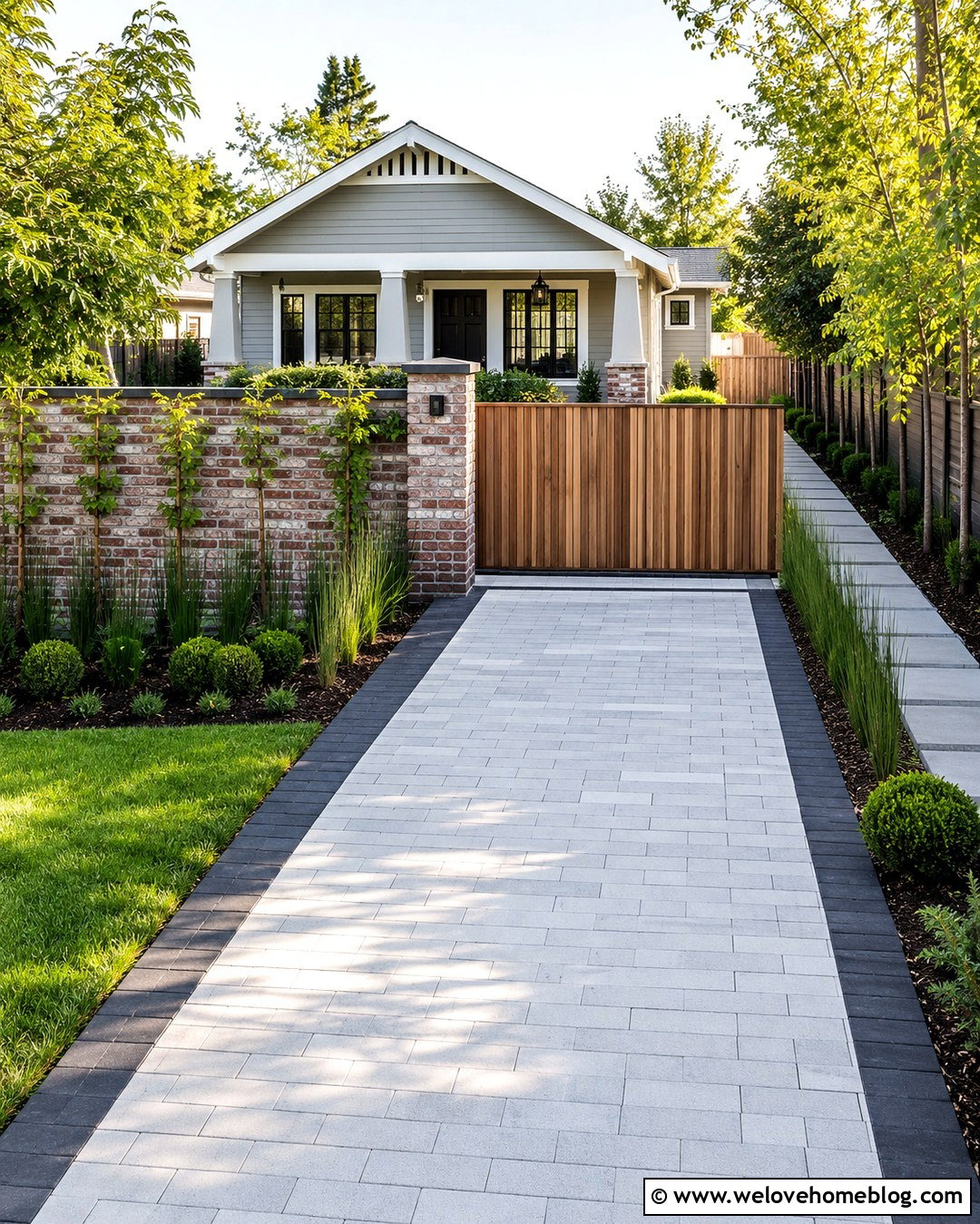 Timber Gate With Small Driveway - 20 Timber Gates Driveway Ideas
