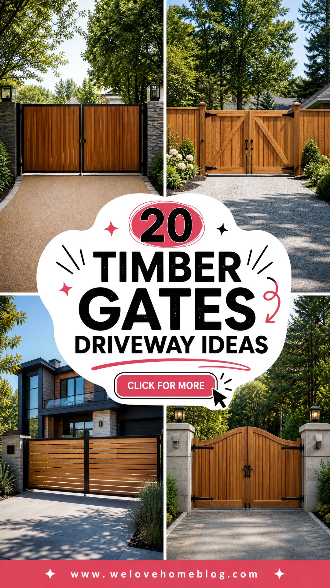 20 Timber Gates Driveway Ideas for a Warm Secure Entrance - 20 Timber Gates Driveway Ideas for a Warm, Secure Entrance