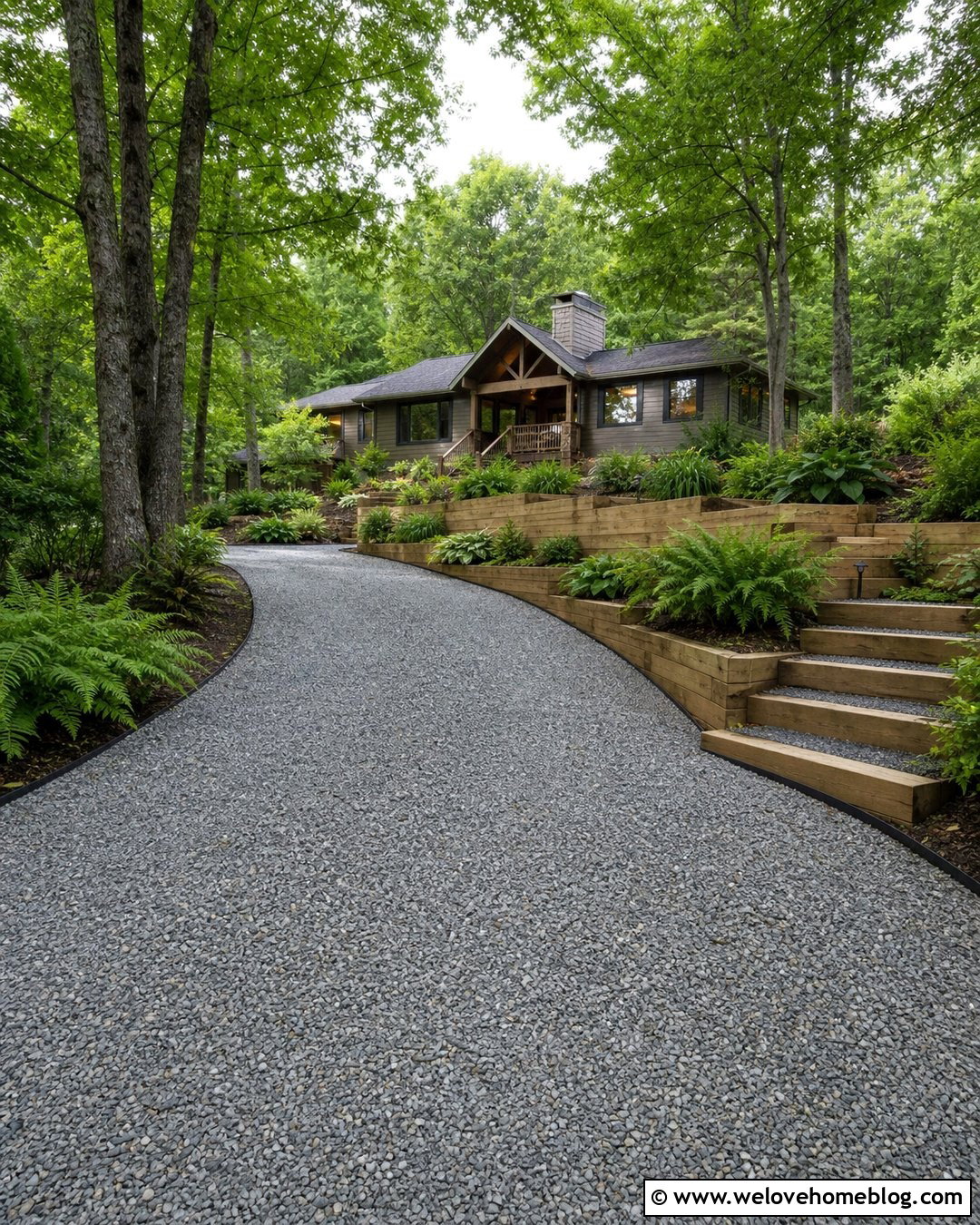 Timber Wall Terrace Driveway - 20 terrace driveway ideas