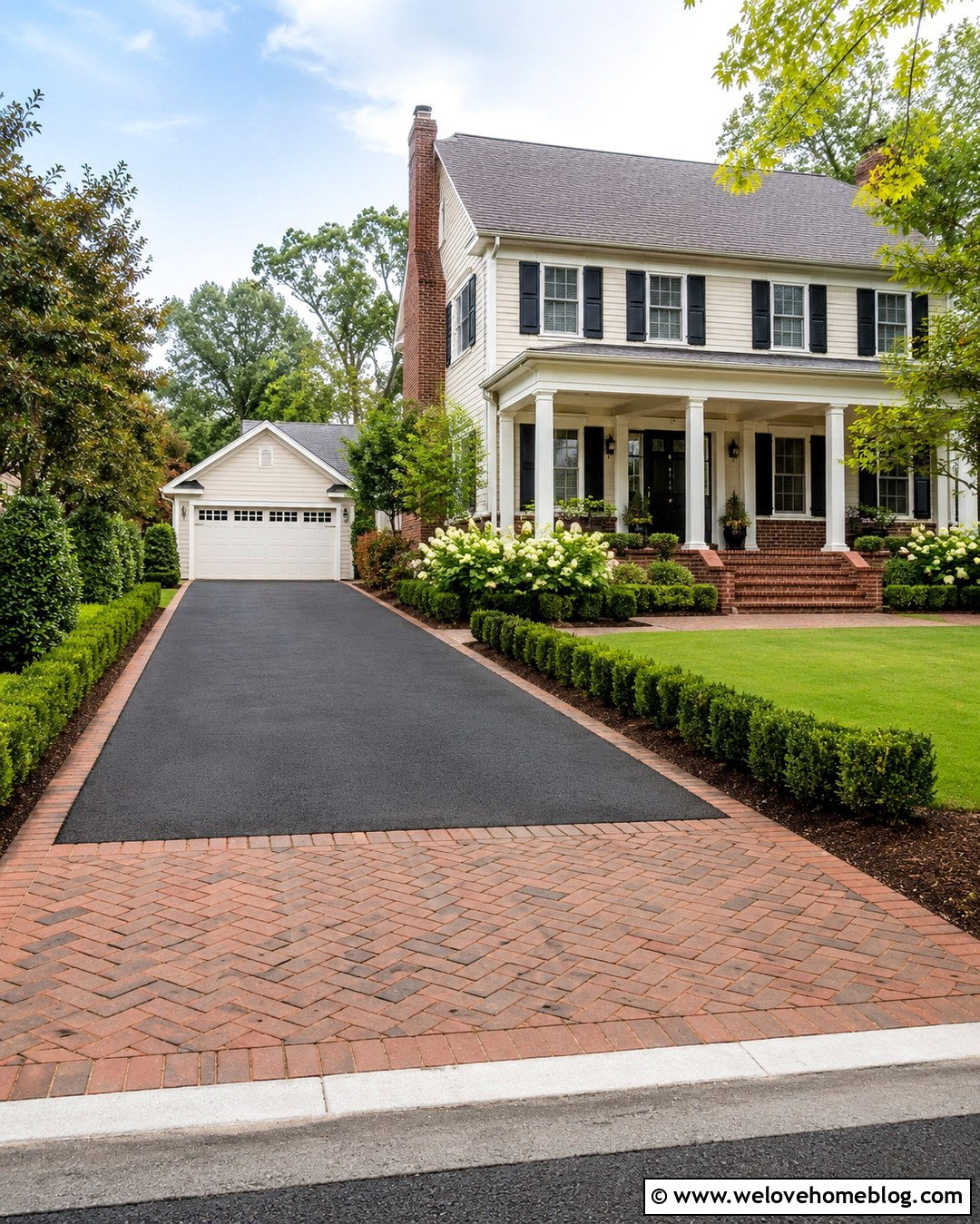 Traditional Driveway With Brick Apron - 20 Traditional Driveway Ideas