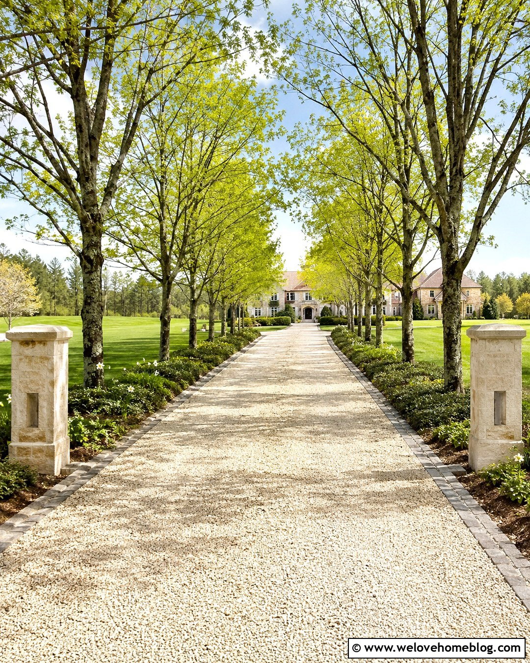 Tree Lined Driveway Entrance - 20 Elegant Driveway Entrance Ideas