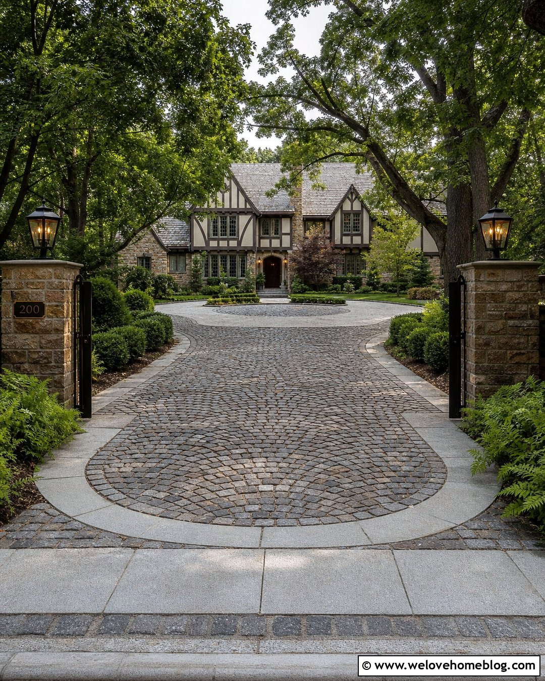Tudor Mansion Driveway With Granite Setts