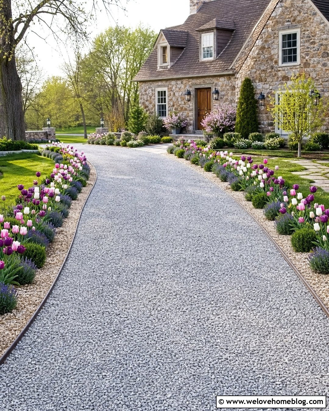 Tulip Lined Driveway With Lavender - 20 tulip lined driveway ideas
