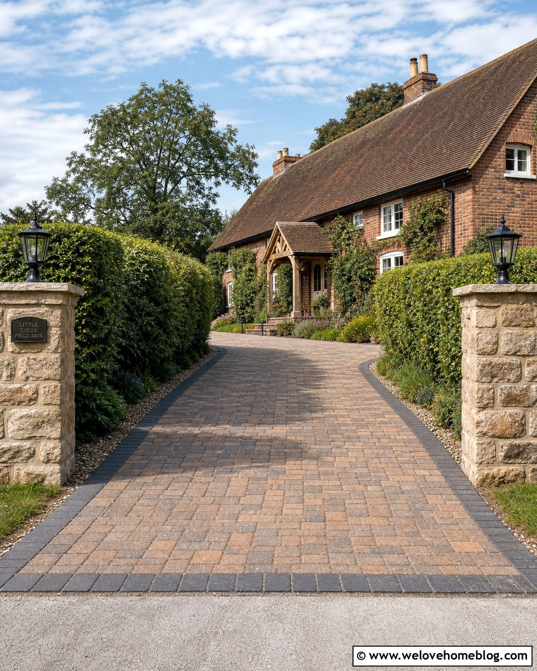 Tumbled Brindle Block Paving Driveway - 20 Brindle Block Paving Driveway Ideas