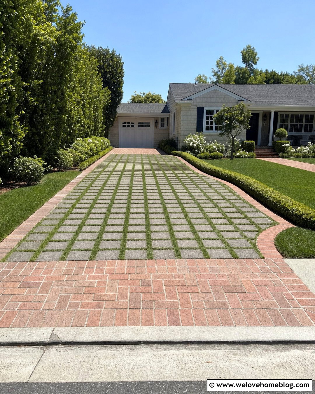 Turf Block Driveway With Paver Apron - 20 turf block driveway ideas