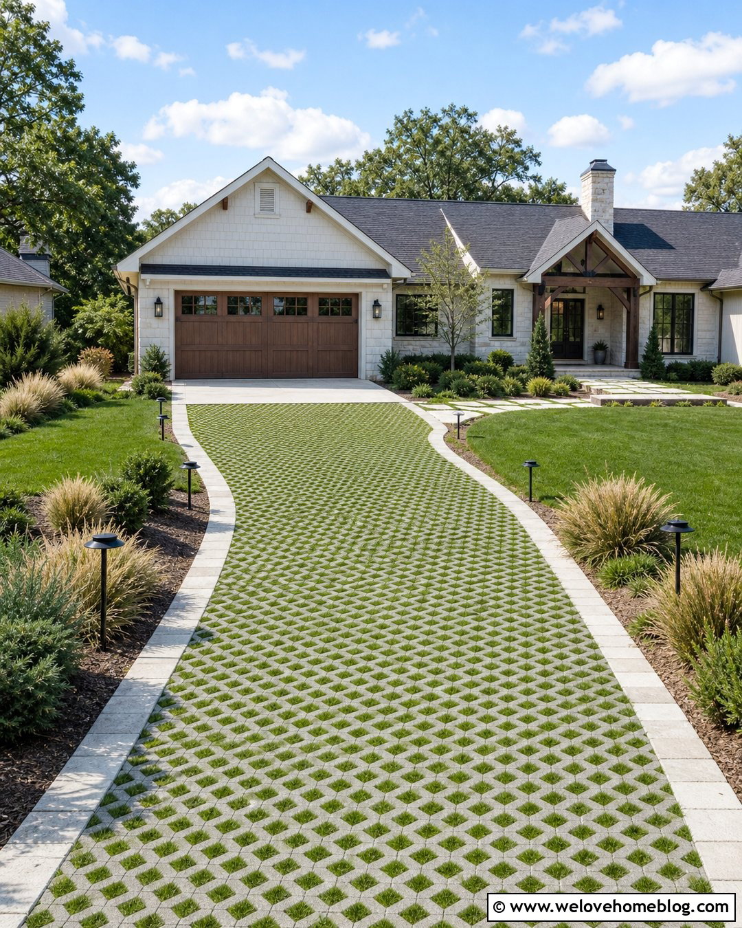 Turf Driveway With Lighting - 25 turf driveway ideas