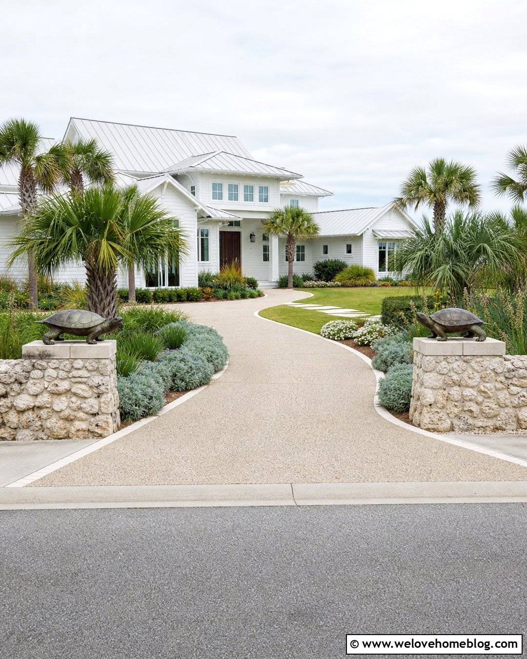 Turtle Statues for Coastal Driveway - 20 Driveway Entrance Statues Ideas
