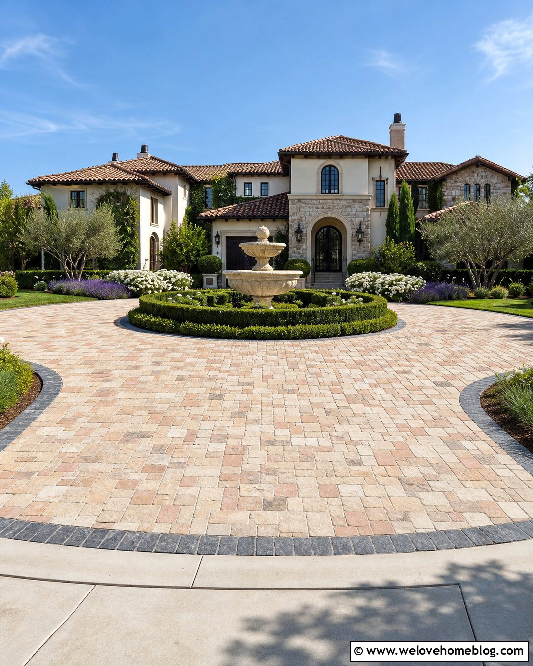 20 Tuscan Style Driveway Ideas for Mediterranean Curb Appeal