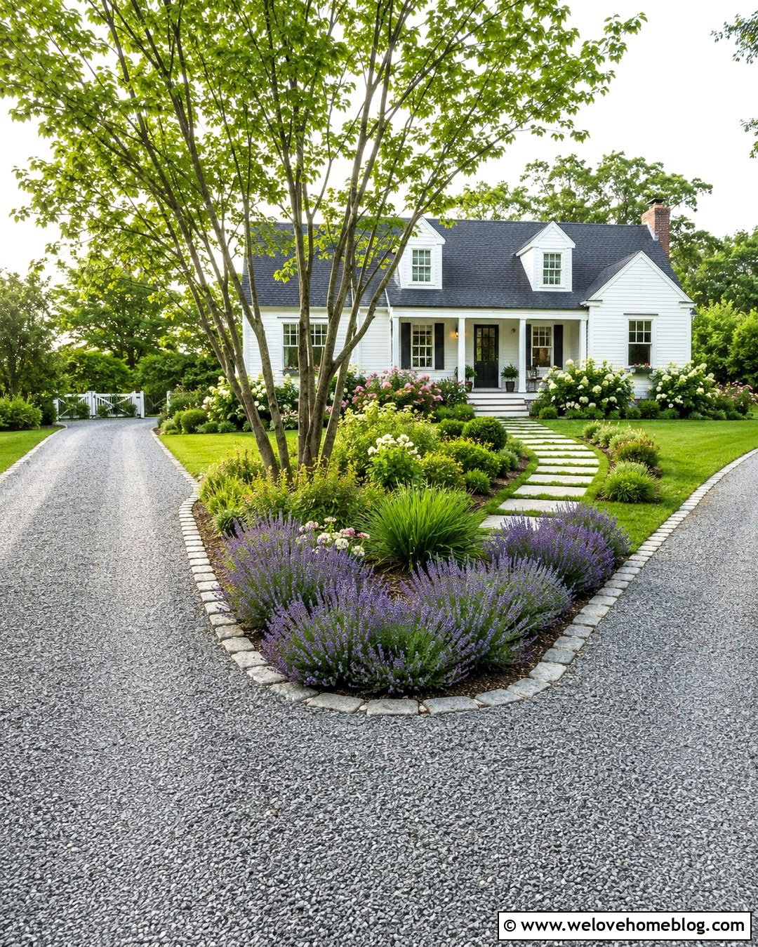 Two Gravel Driveways With A Garden Between - 20 2 Driveways Front Yards ideas