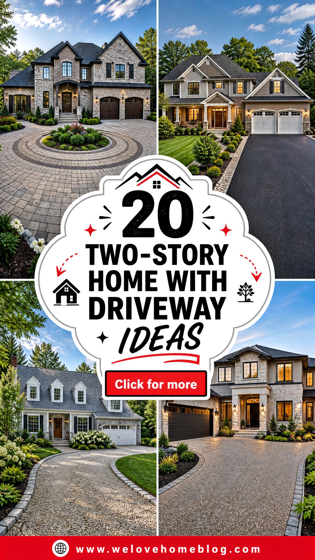 20 Two-Story Home With Driveway Ideas for Better Curb Appeal - 20 Two-Story Home With Driveway Ideas for Better Curb Appeal