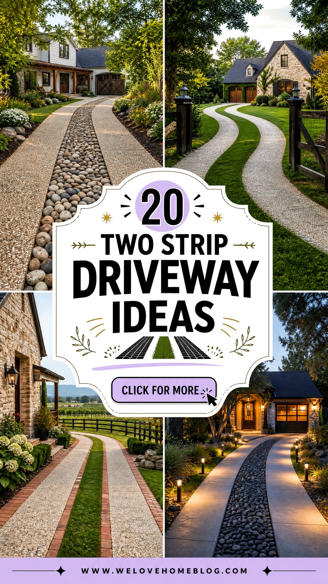 20 Two Strip Driveway Ideas for a Charming Country Entrance - 20 Two Strip Driveway Ideas for a Charming Country Entrance