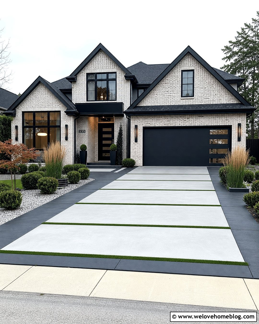 Two Tone Concrete And Turf Driveway - 20 Turf And Concrete Driveway Ideas