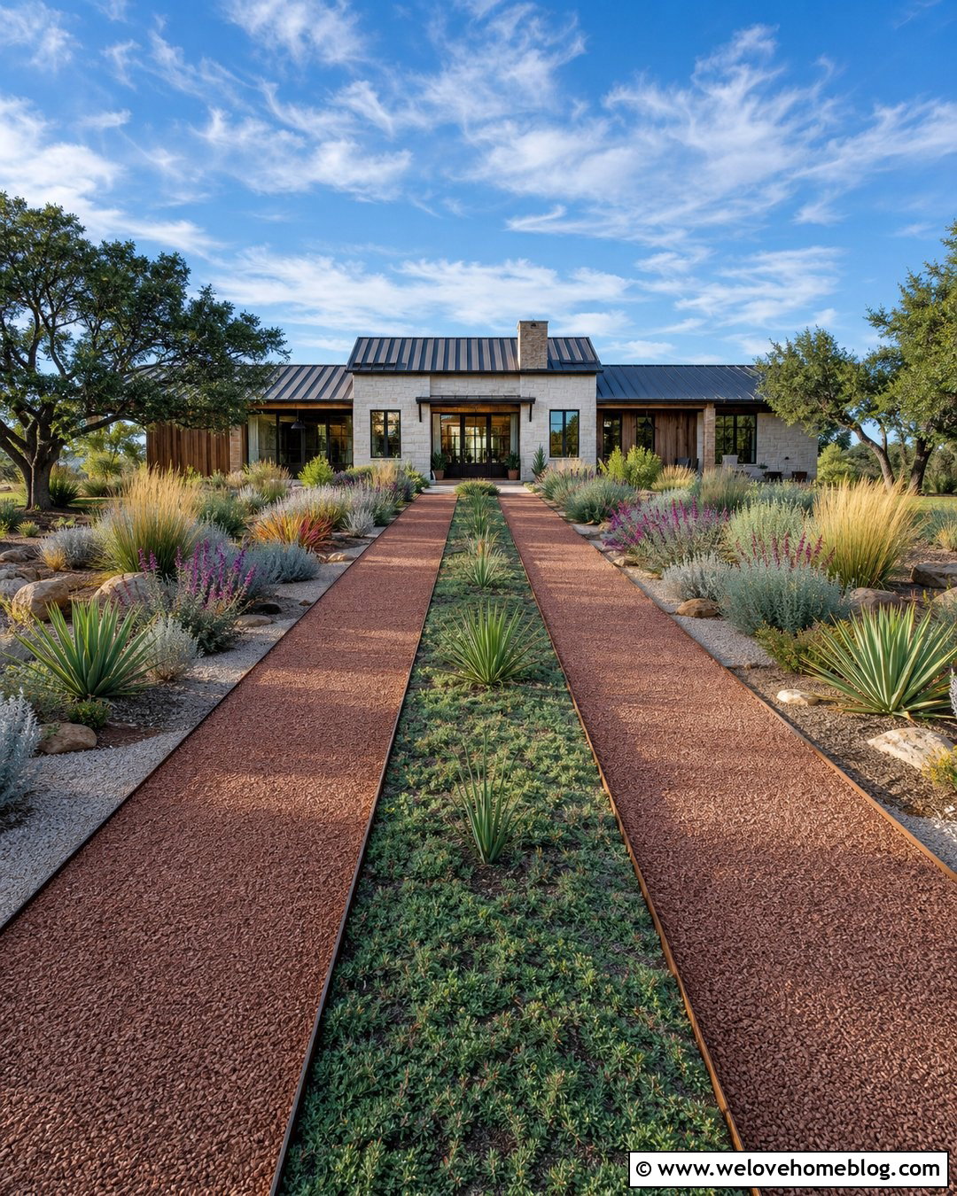 Two Track Crushed Granite Driveway With Native Plants - 20 two track gravel driveway ideas