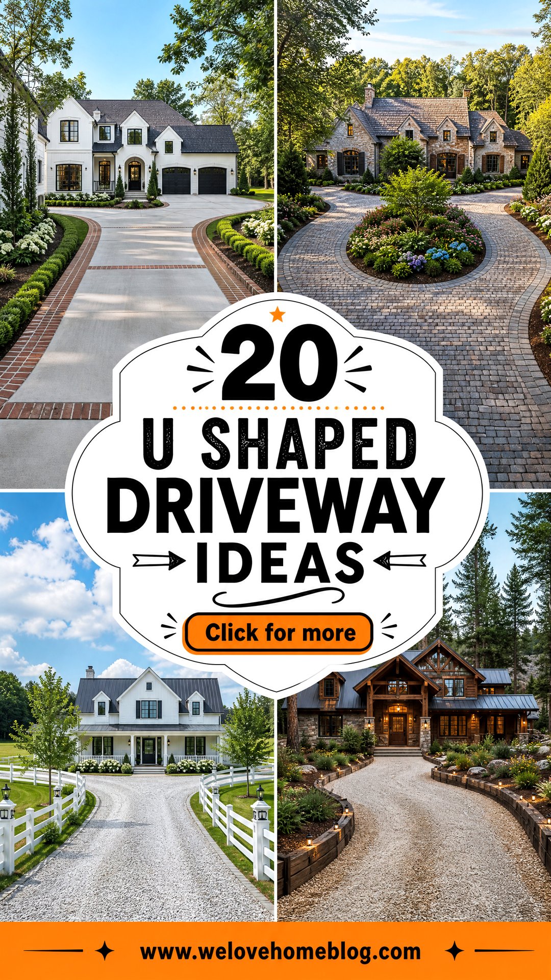 20 U Shaped Driveway Ideas for an Elegant Easy Home Arrival - 20 U Shaped Driveway Ideas for an Elegant, Easy Home Arrival