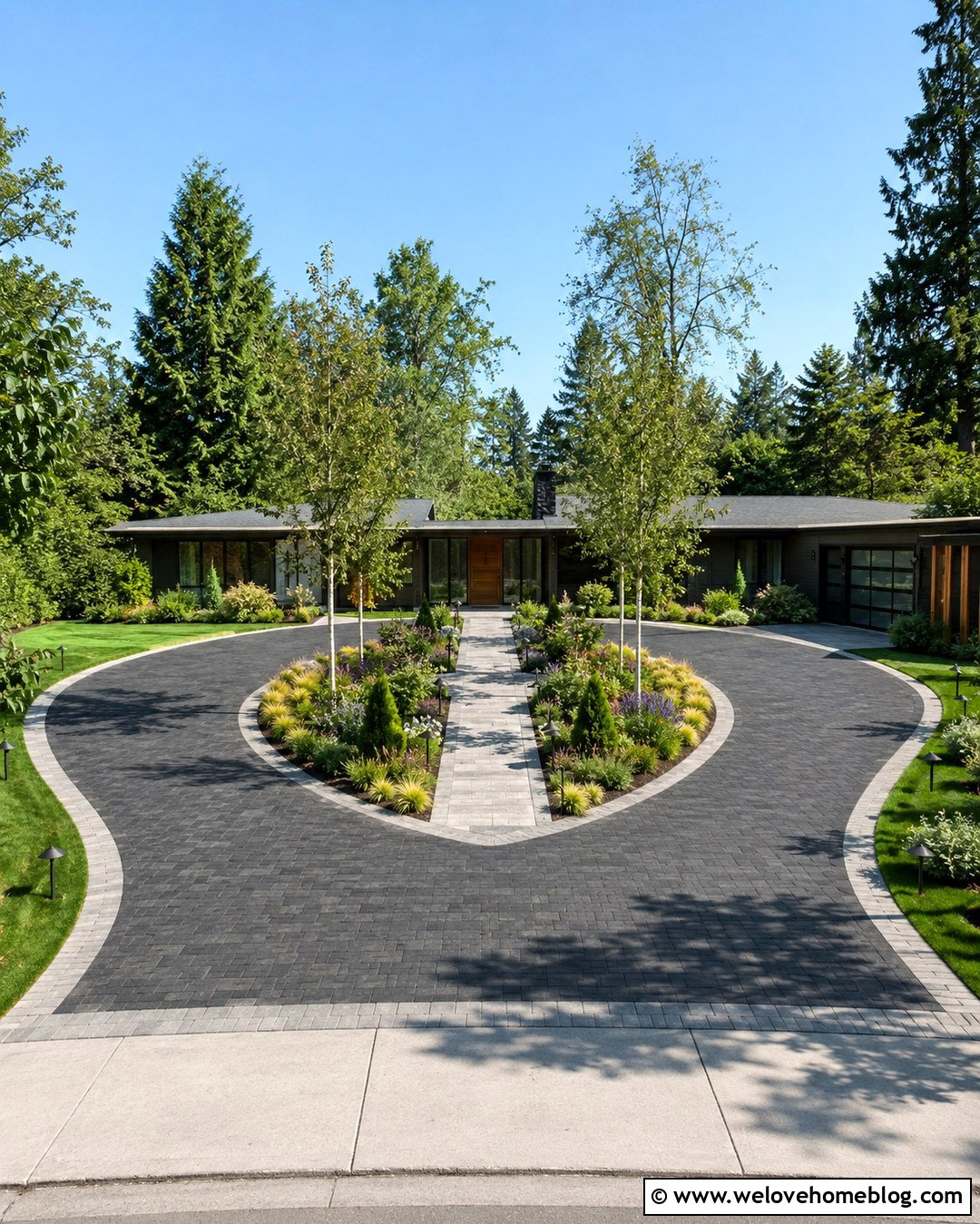 20 U Shaped Driveway Ideas for an Elegant, Easy Home Arrival