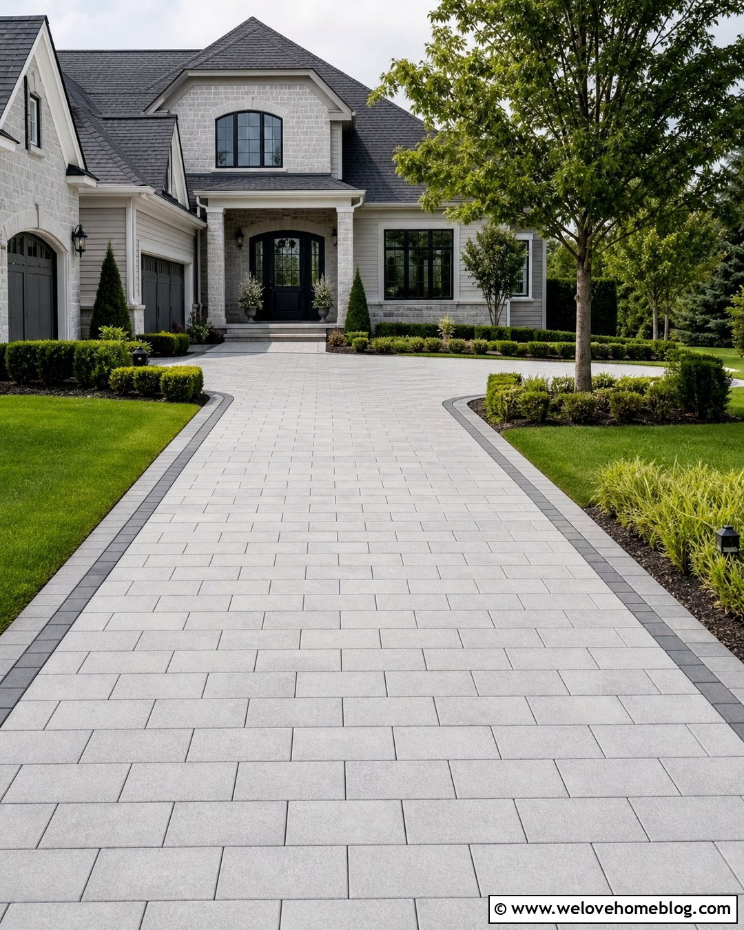 Unilock Driveway With Double Border - 20 unilock driveway designs ideas