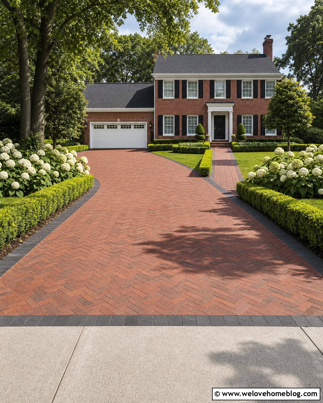 Unilock Town Hall Herringbone Driveway - 20 unilock driveway designs ideas