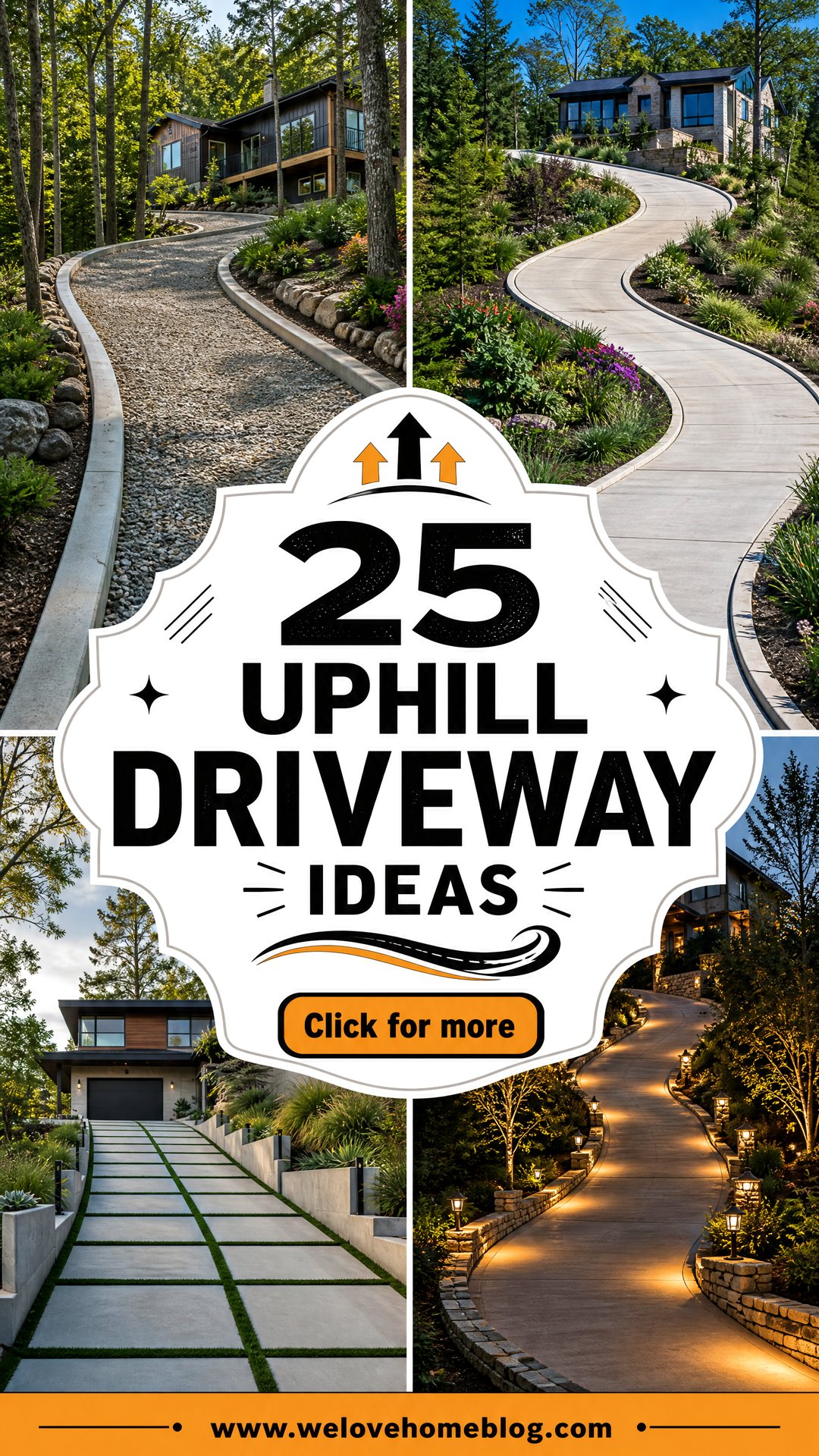 25 Uphill Driveway Ideas for Safer Stunning Sloped Homes - 25 Uphill Driveway Ideas for Safer, Stunning Sloped Homes