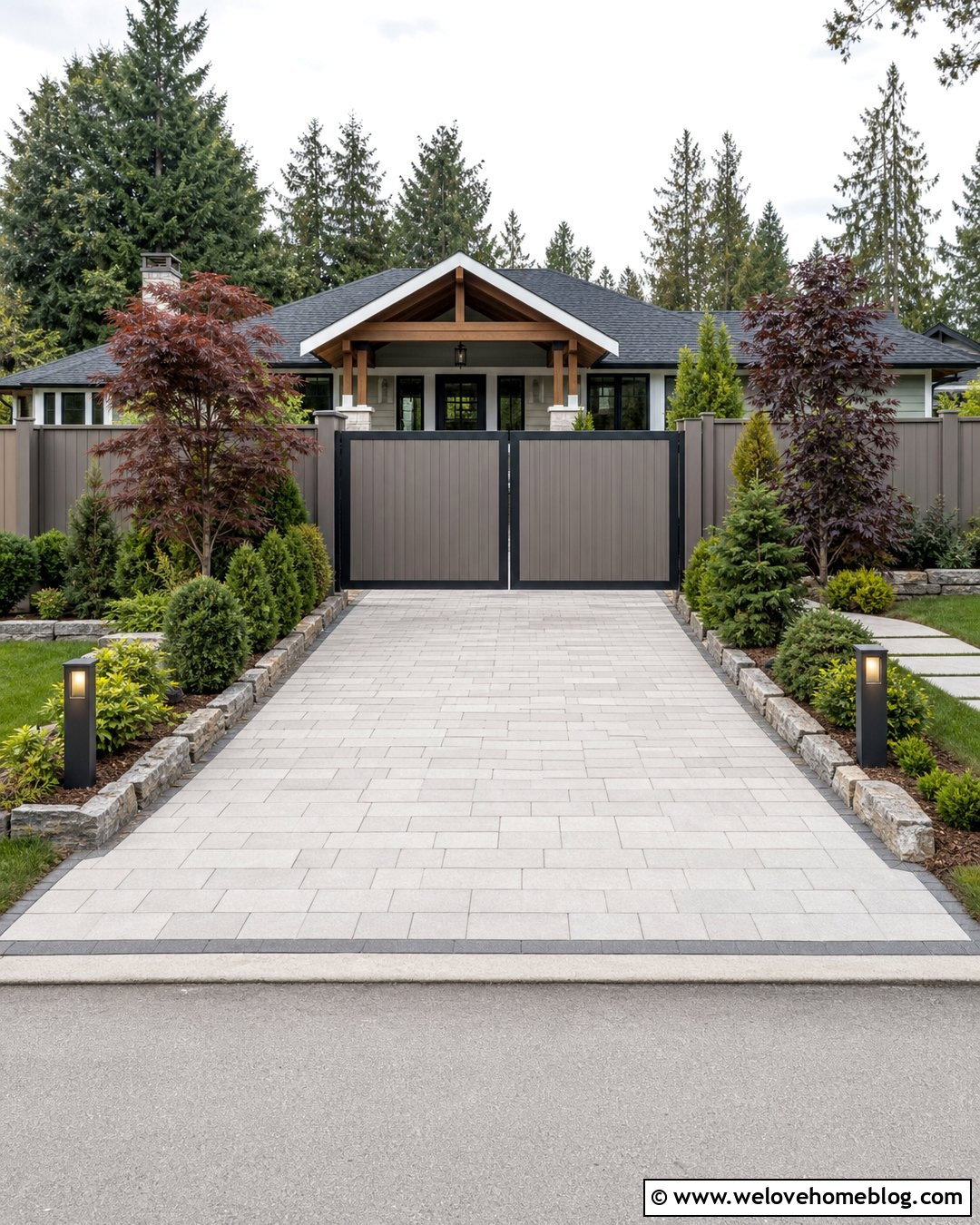 Vertical Composite Driveway Gate - 20 Composite Driveway Gates Ideas