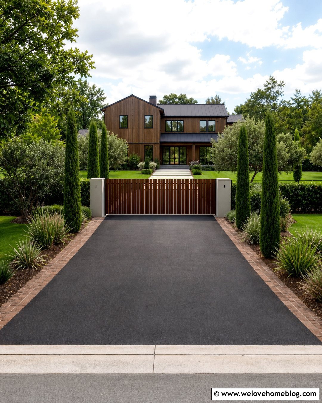 Vertical Corten Steel Driveway Gate - 20 Corten Steel Driveway Gates Ideas