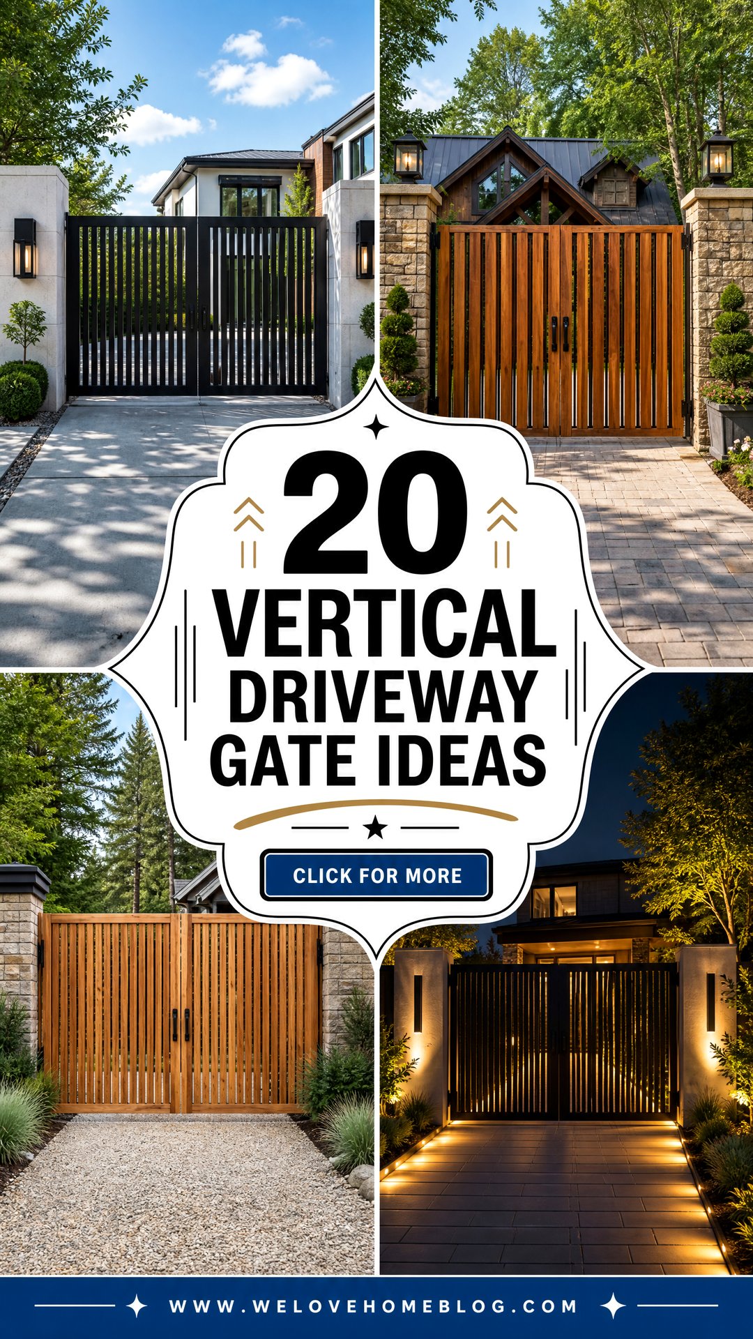 20 Vertical Driveway Gate Ideas for Sleek Secure Entrances - 20 Vertical Driveway Gate Ideas for Sleek, Secure Entrances
