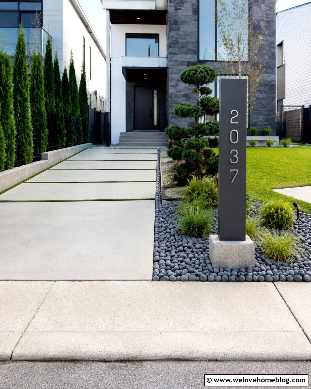 Vertical Metal Driveway Number Sign - 20 Metal Driveway Signs Ideas