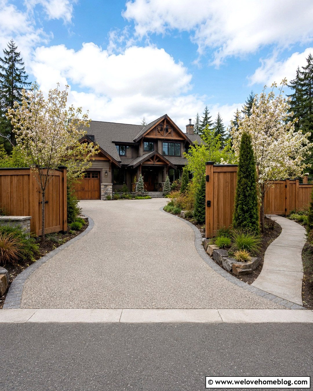 Vertical Wood Single Driveway Gate - 20 Single Driveway Gate Ideas