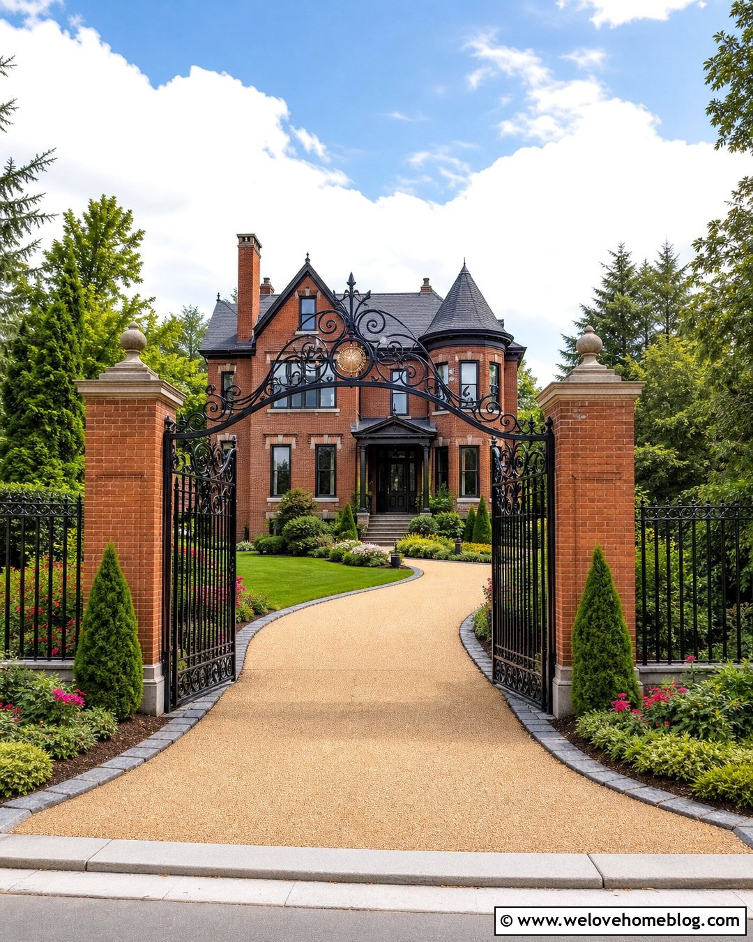 Victorian Driveway With Wrought Iron Gates - 25 victorian driveway ideas