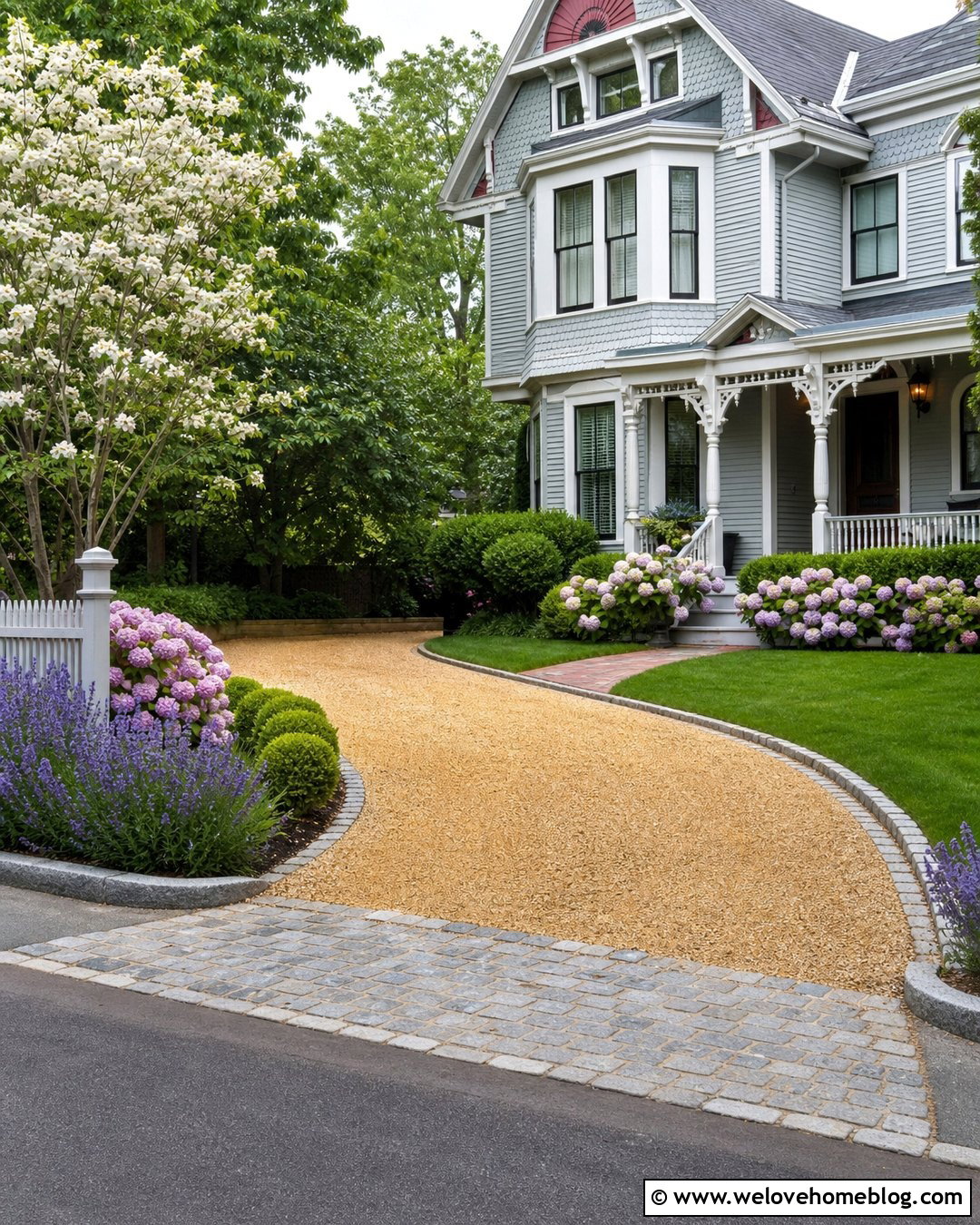 Victorian Gravel Driveway With Cobblestone Edging - 25 victorian driveway ideas