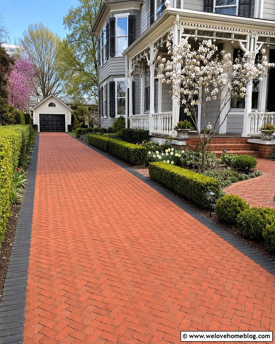 Victorian House Brick Driveway In Herringbone - 20 victorian house driveway ideas