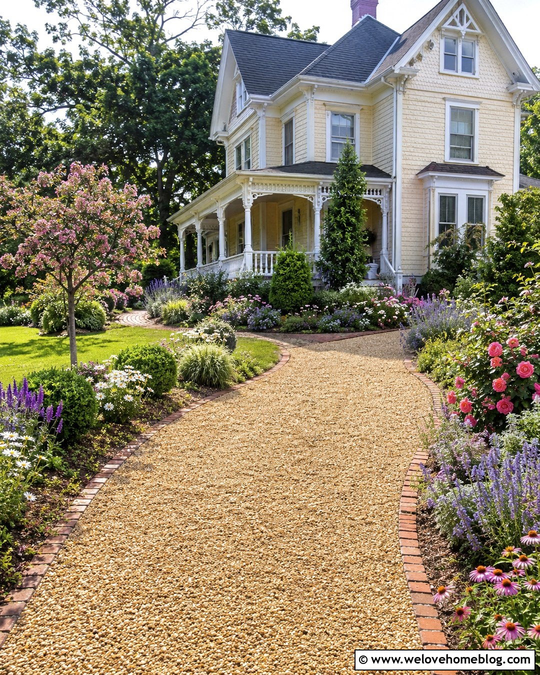Victorian House Driveway With Cottage Garden Landscaping - 20 victorian house driveway ideas