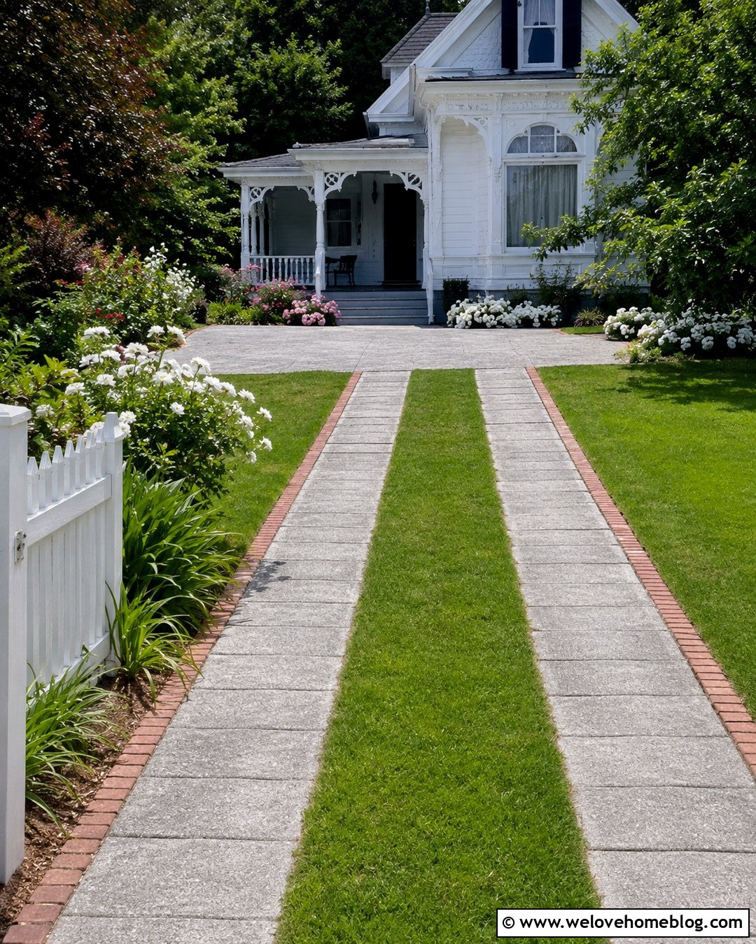 Victorian House Driveway With Grass Paver Strips - 20 victorian house driveway ideas