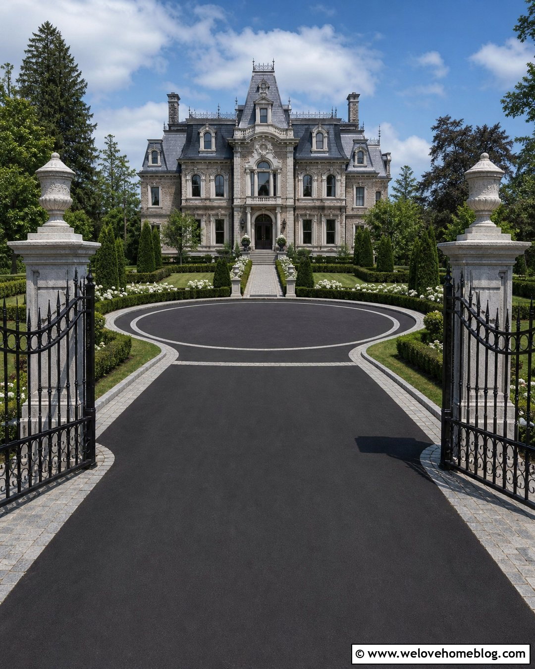 Victorian Second Empire Driveway With Formal Hedges - 25 victorian driveway ideas