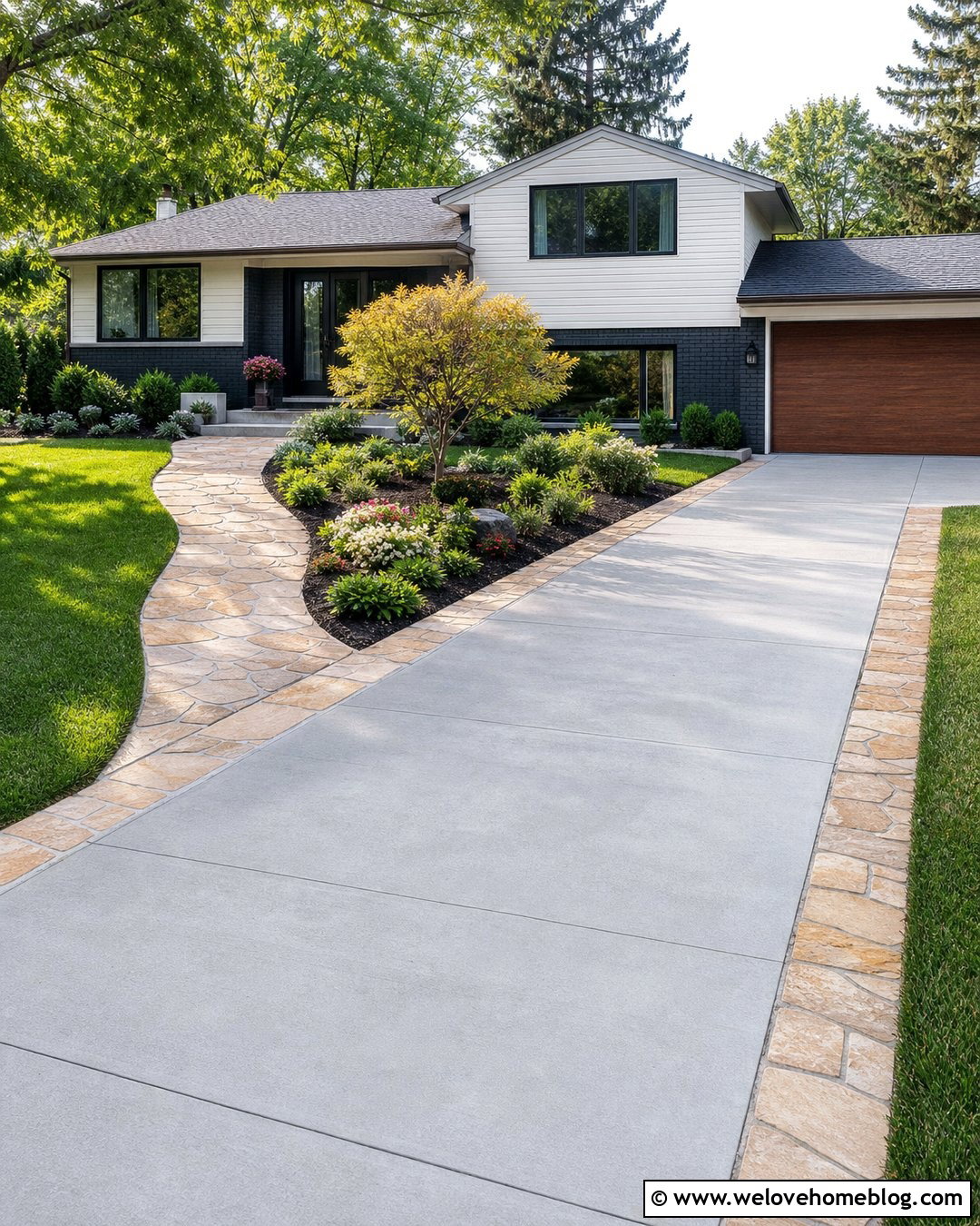 Walkway Landscaping Between Driveway and Front Door - 20 front yard landscaping next to driveway ideas